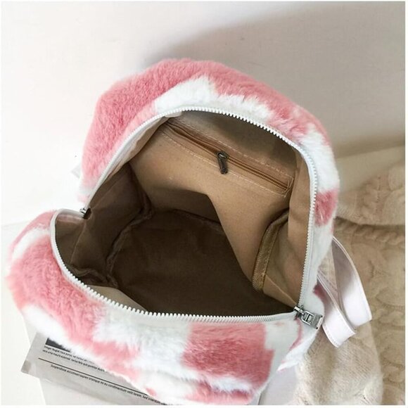 Mini Cow Backpack Animal Style Small Purse for Women Black White main image 5
